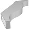 Ekena Millwork 3 1/2-in. W x 22-in. D x 28-in. H Funston Architectural Grade PVC Knee Brace BRCP035X22X28FST - alternate 2